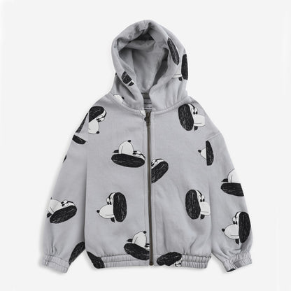 儿童灰色印花棉卫衣