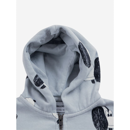 儿童灰色印花棉卫衣