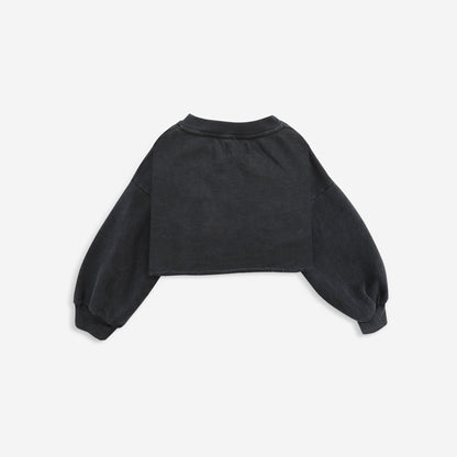 女童灰色Logo棉卫衣