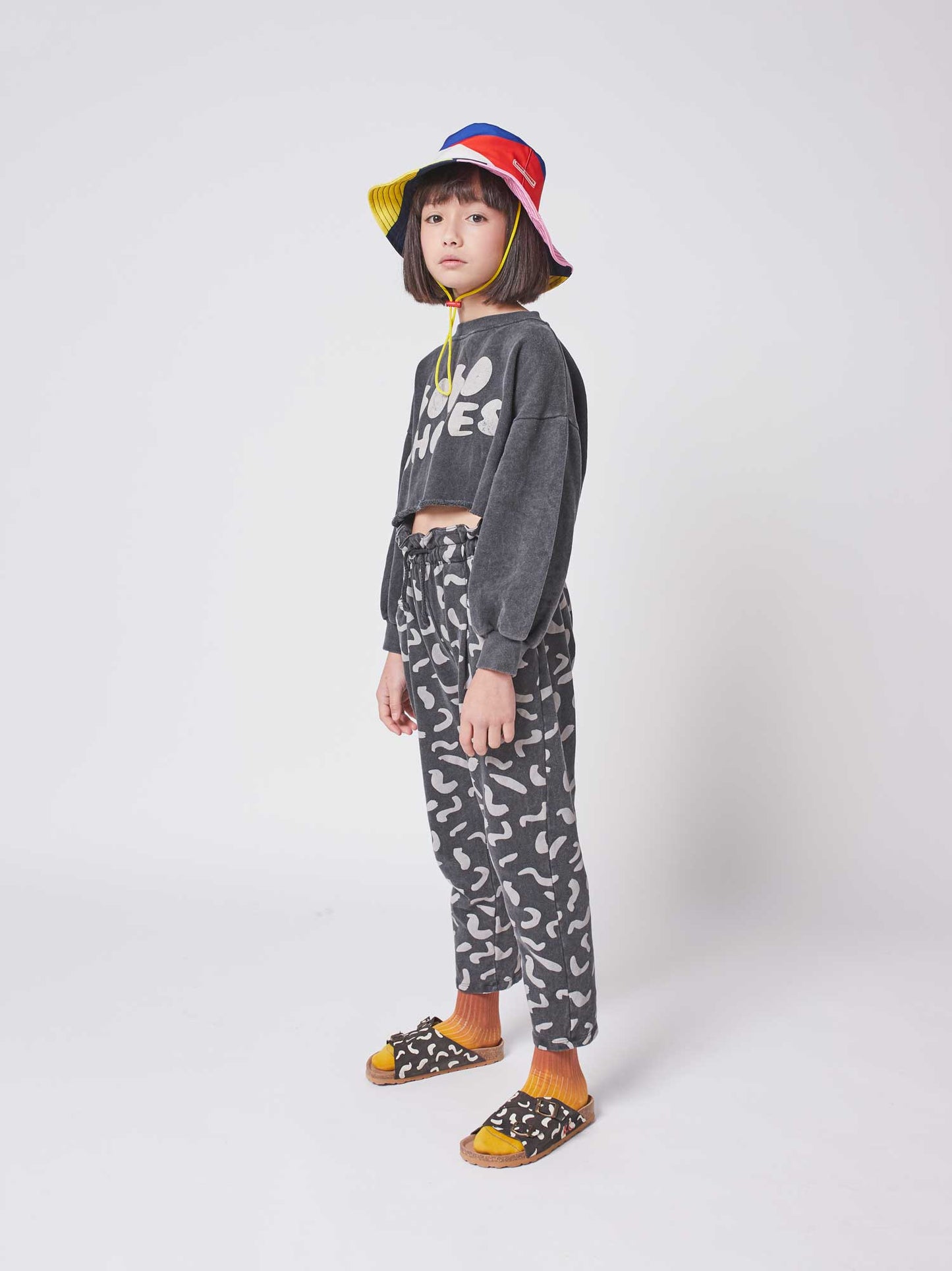 女童灰色Logo棉卫衣