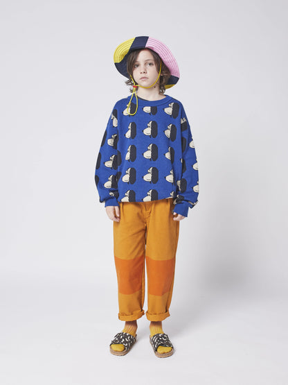 儿童蓝色针织毛衣