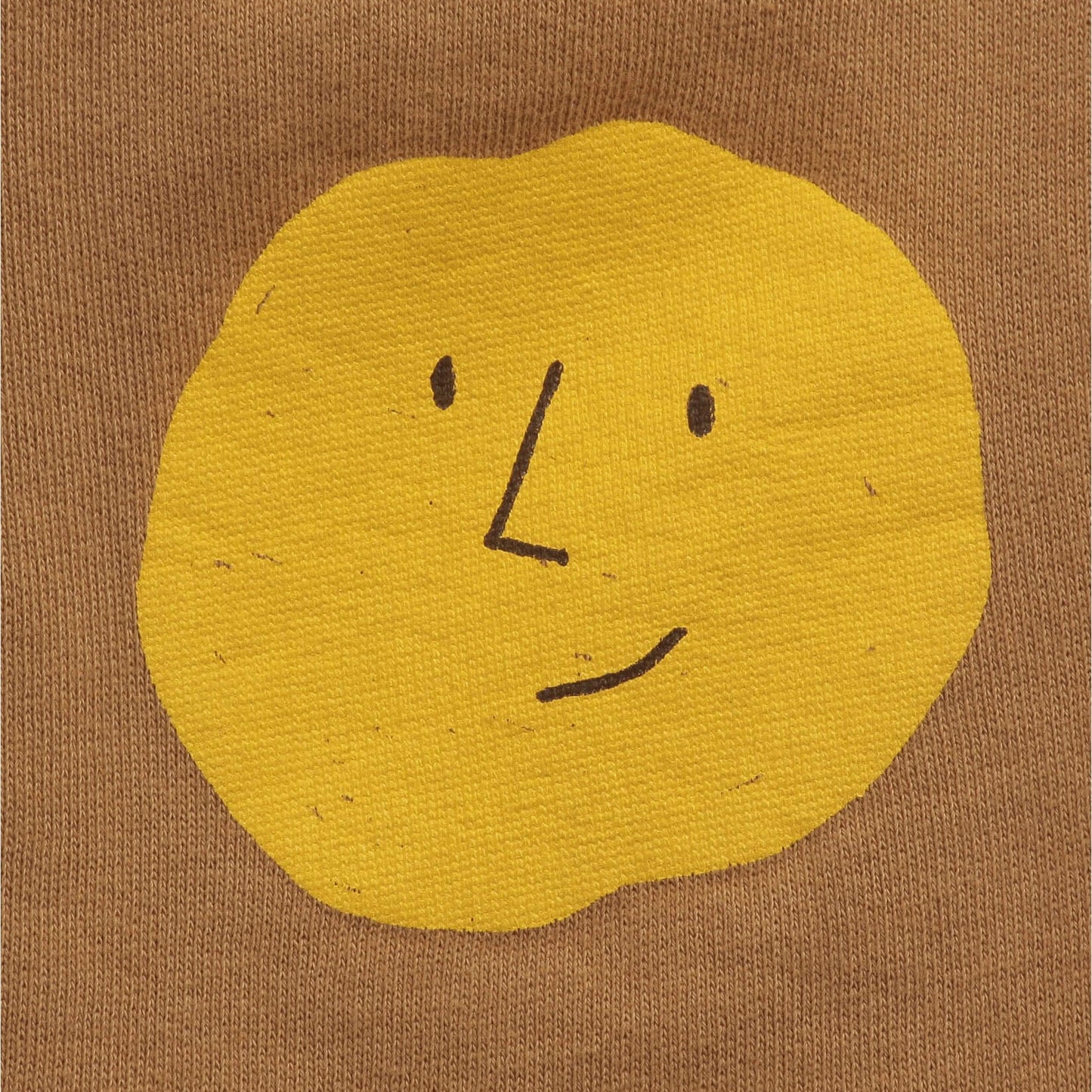 儿童棕色印花棉长裤