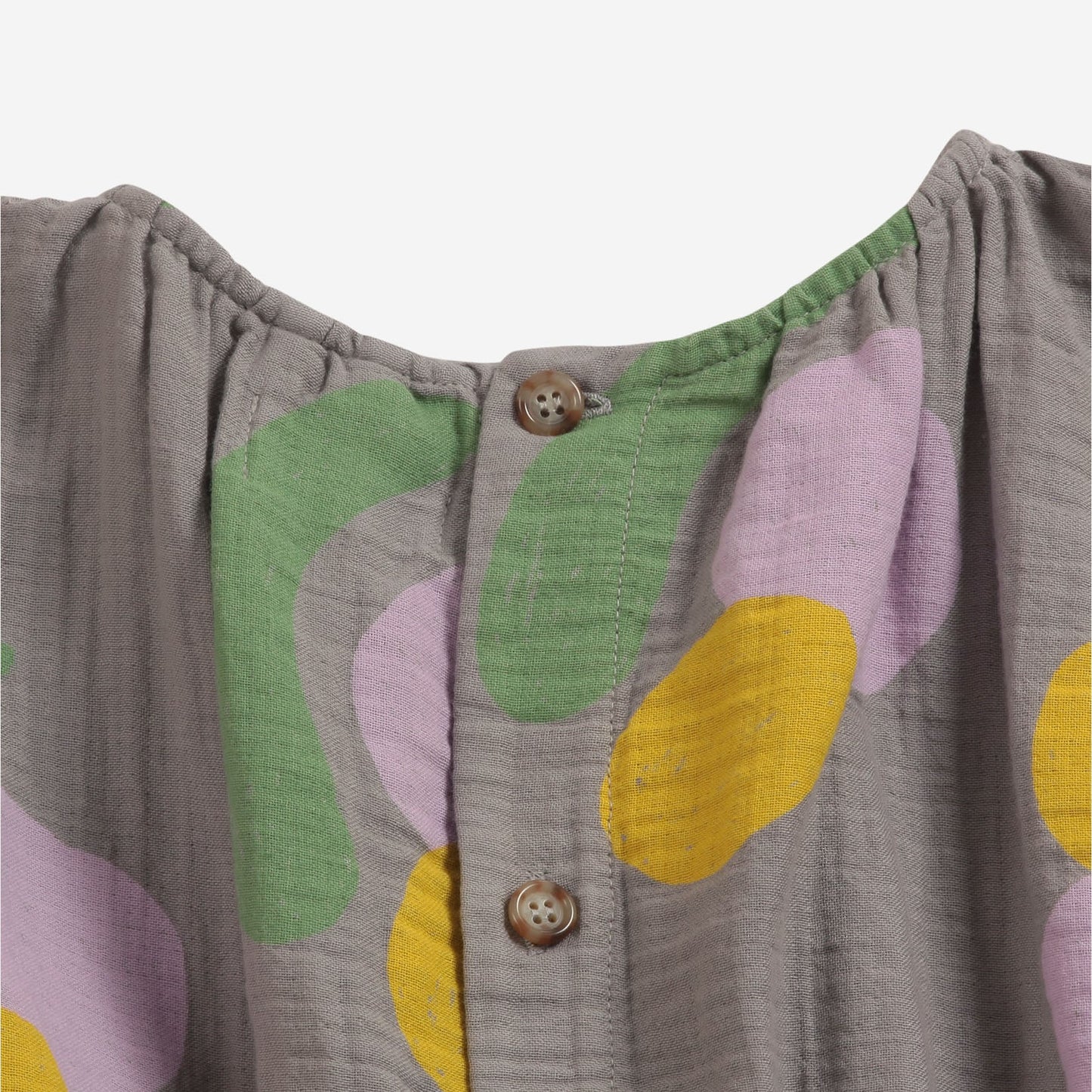 女童灰色水果印花棉连衣裙