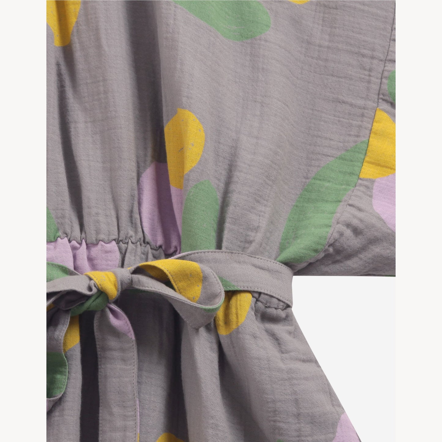 女童灰色水果印花棉连衣裙