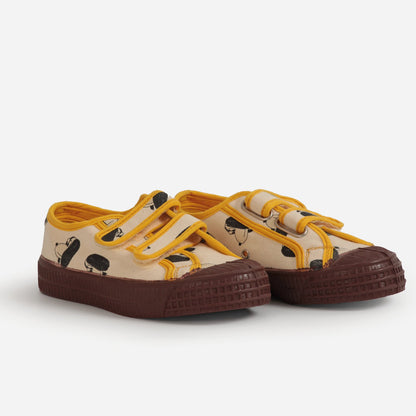 儿童米色印花鞋