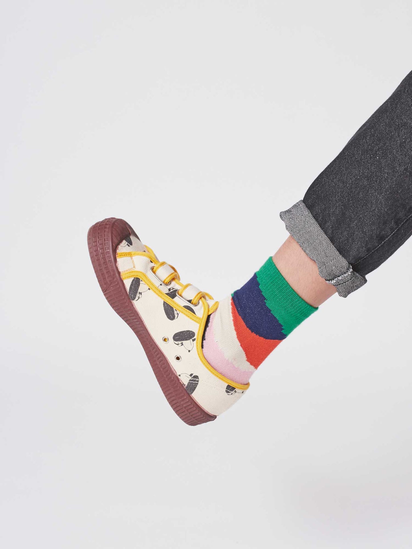 儿童米色印花鞋