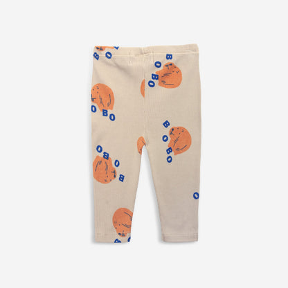 婴儿米色印花棉连体衣套装