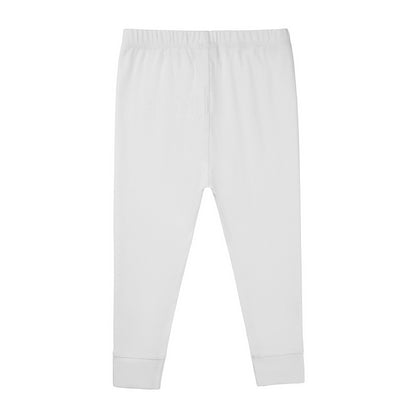 Baby Boys & Girls White Cotton Trousers