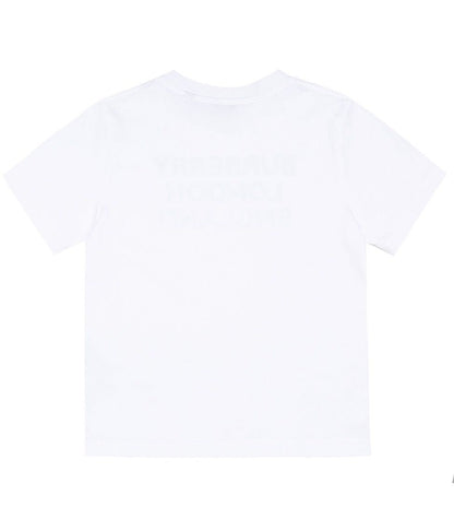 Girls White Cotton T-Shirt