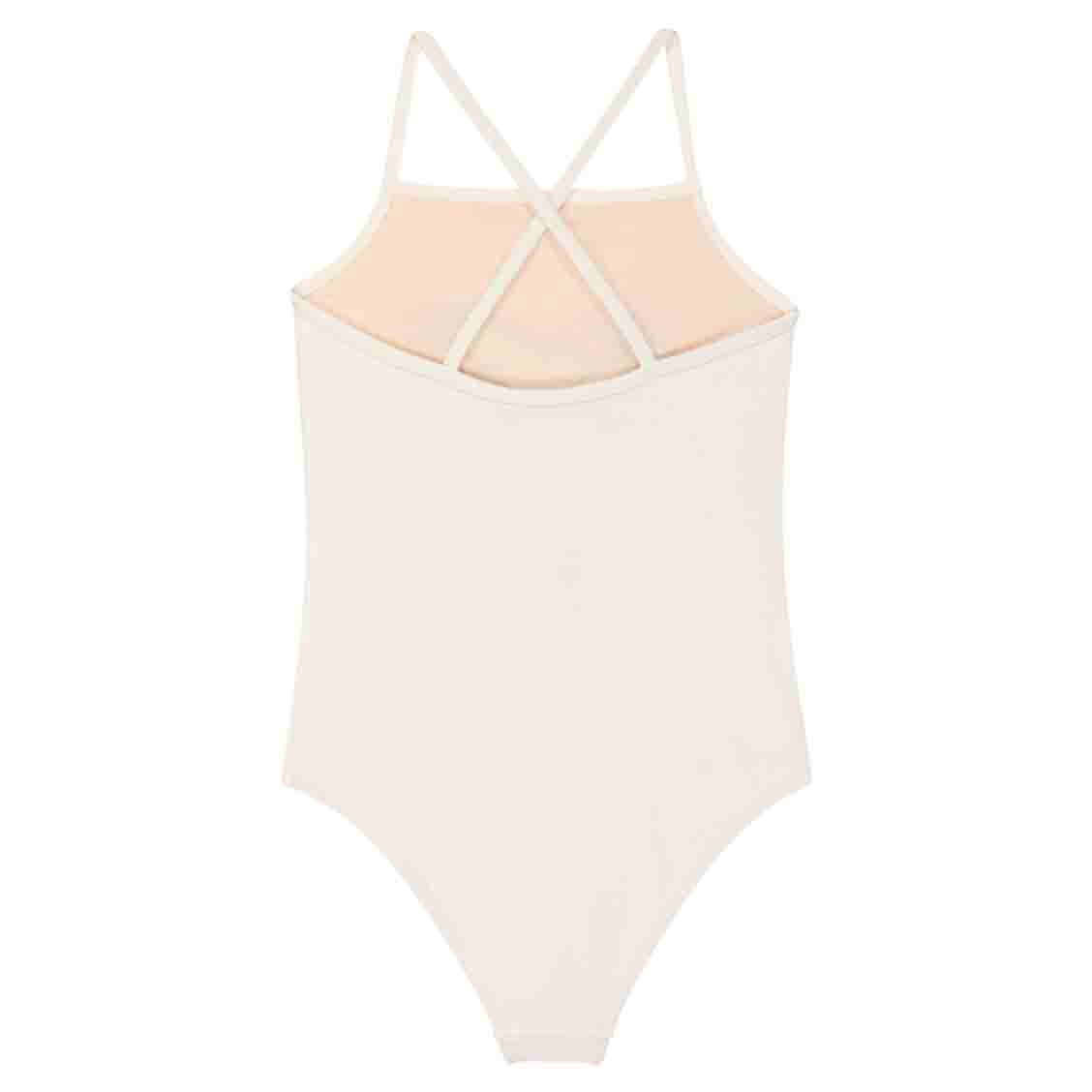 女童白色Logo泳装
