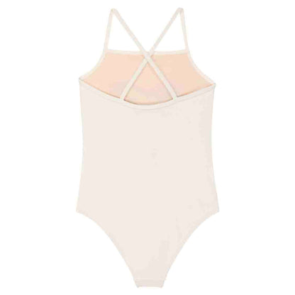 女童白色Logo泳装