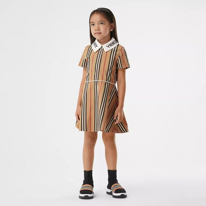 Girls Archive Beige Cotton Dress