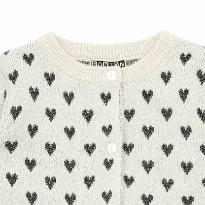 Baby Girls Ecru Coeur Cardigan