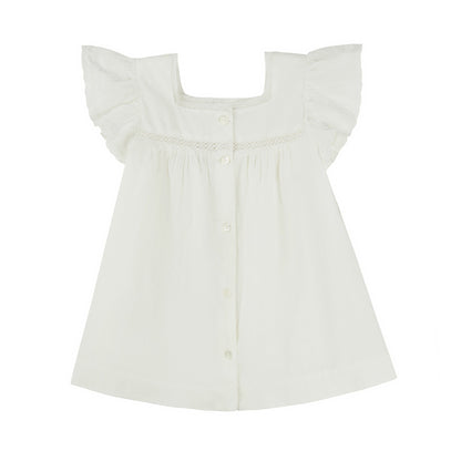 Baby Girls White Cotton Set