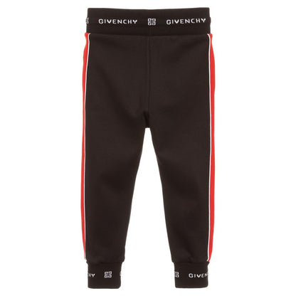 Boys Black Drawstring Trousers