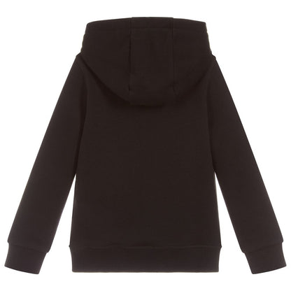 Girls Black Tiger Cotton Sweatshirt