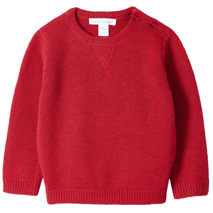 Baby Boys Red  Elbow Patch Sweater