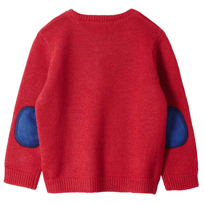 Baby Boys Red  Elbow Patch Sweater