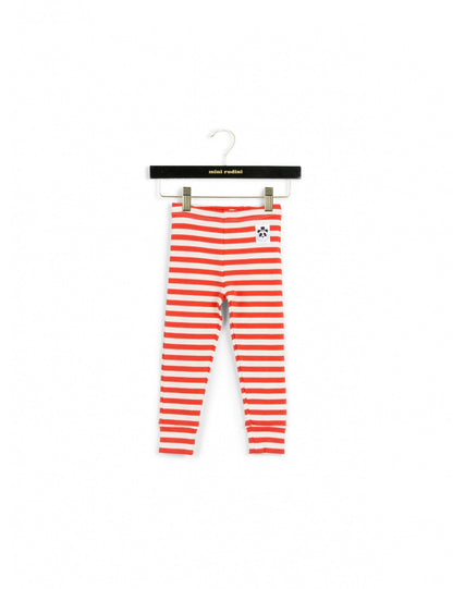Stripe Rib Red Leggings