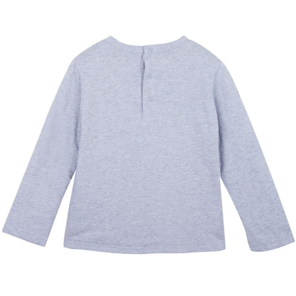 Baby Grey Tiger Embroidered Sweatshirt With Green Lining