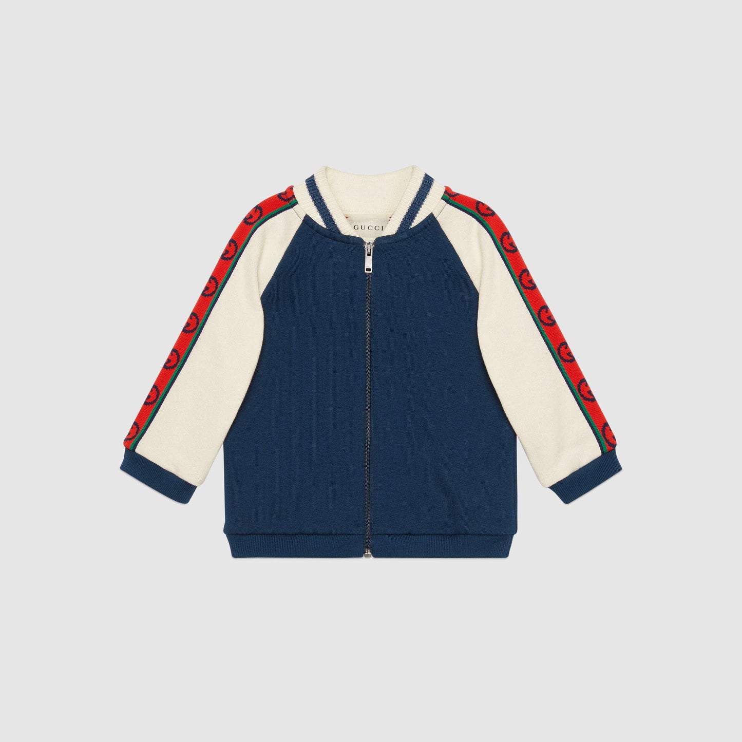 Baby Boys Blue Logo Zip-up Top