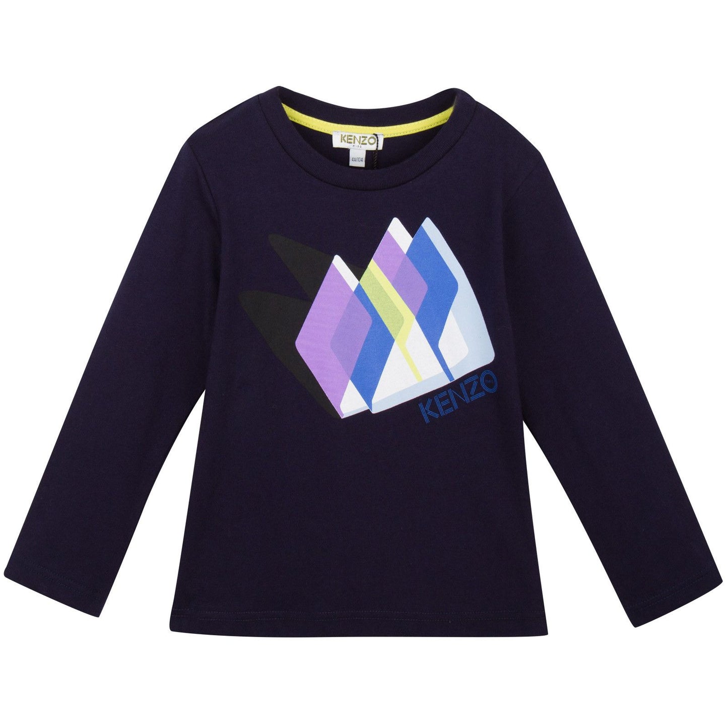 Boys Navy Blue Mountains Printed Cotton T-Shirt