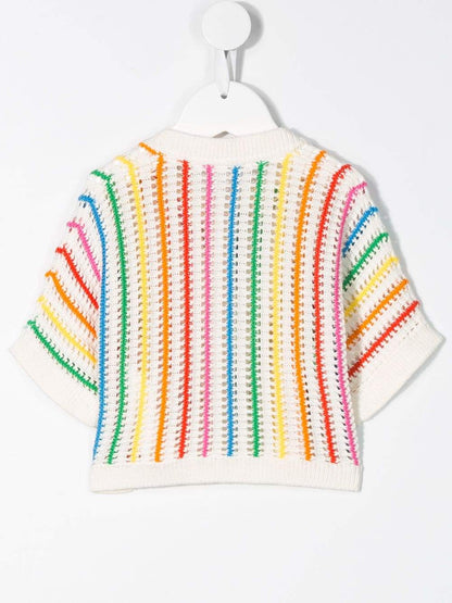 Baby Girls Rainbow Stripe Cotton Cardigan