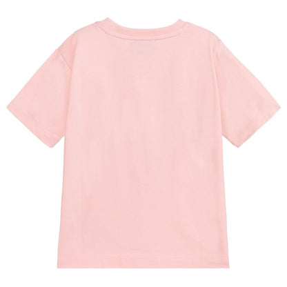 Girls Pink Logo Cotton Maxi T-shirt