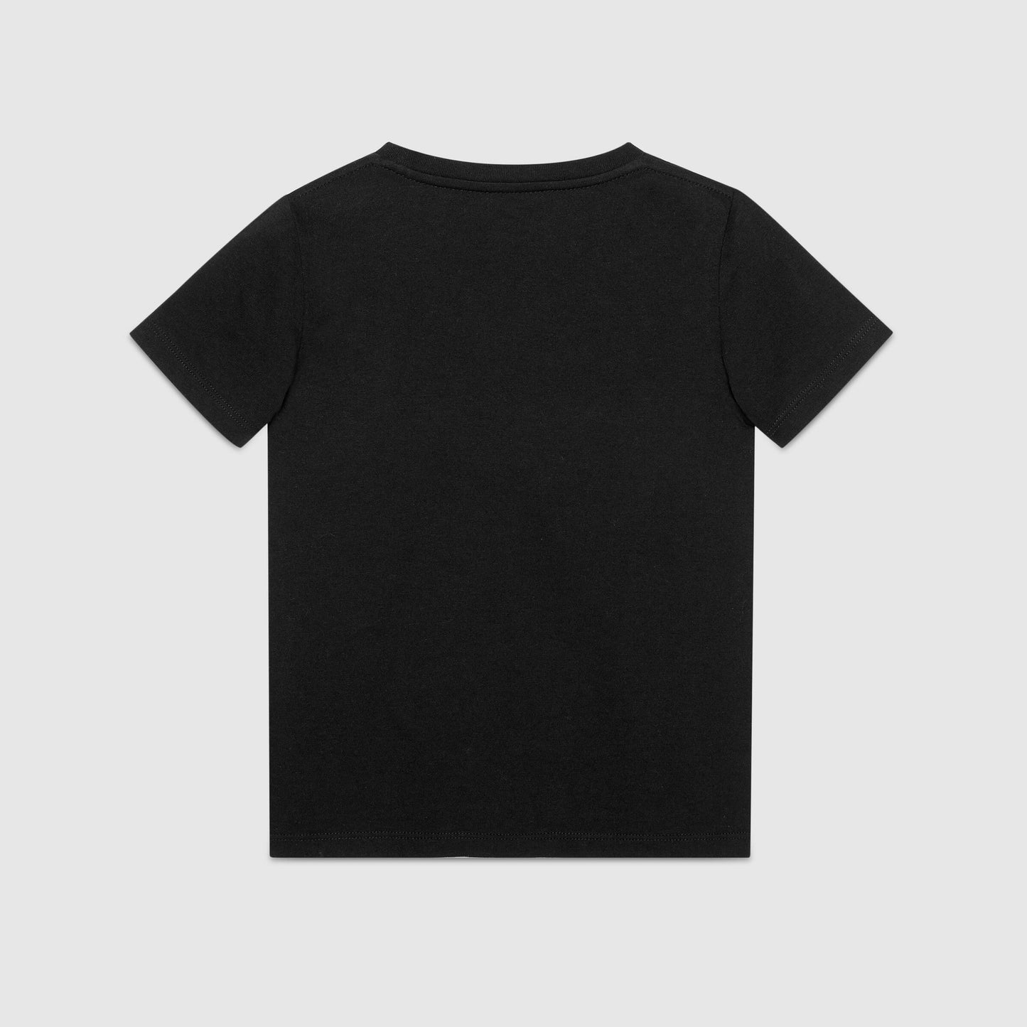 Boys & Girls Black Logo Cotton T-Shirt