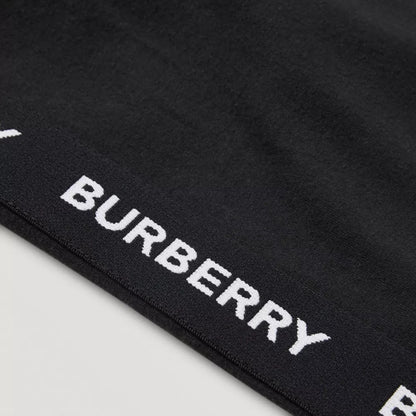 Girls Black Logo Cotton Trousers
