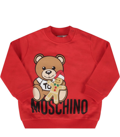 Baby Boys & Girls Red Teddy Bear Sweatshirt