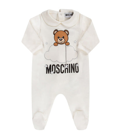 Baby Boys & Girls White Clouds Cotton Babysuit