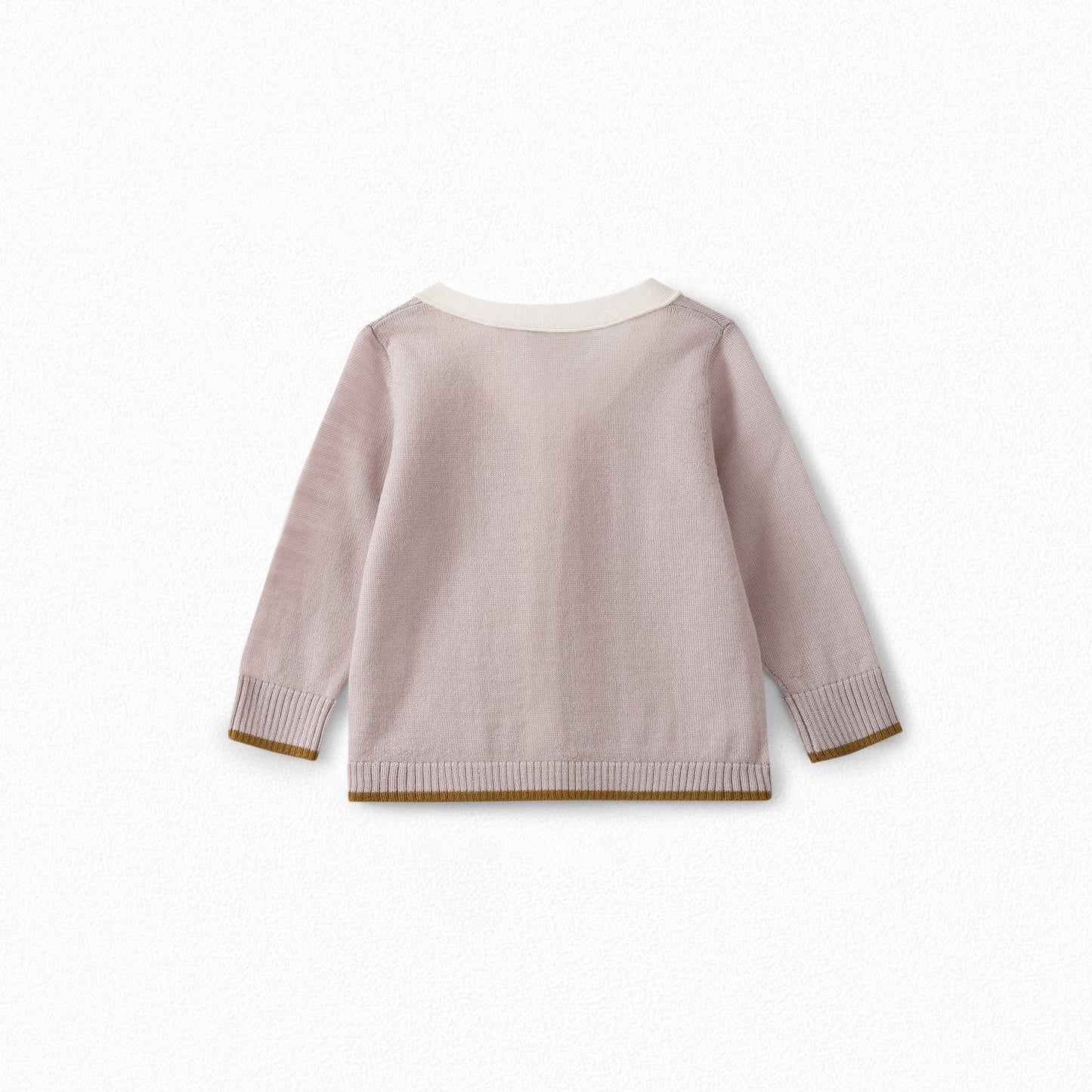 Baby Girls Puce Grey Wool Cardigan