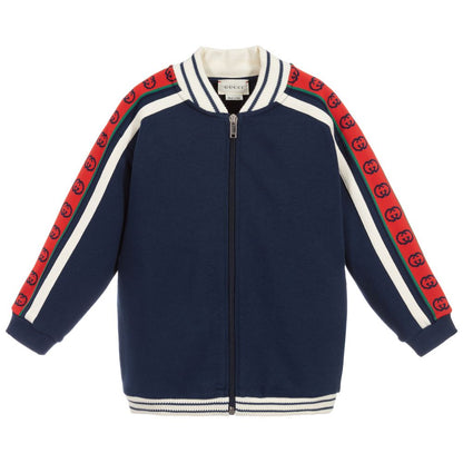 Boys & Girls Prussian Blue Cotton Sweatshirt