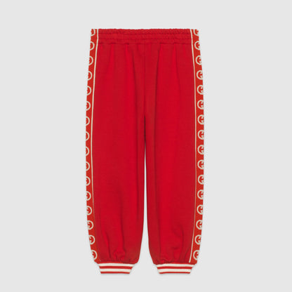 Boys & Girls Red GG Cotton Trousers
