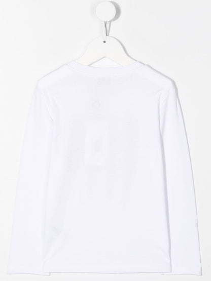 Girls Optic White Cotton T-Shirt