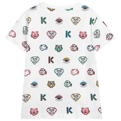 Boys Optic White Cotton T-Shirt