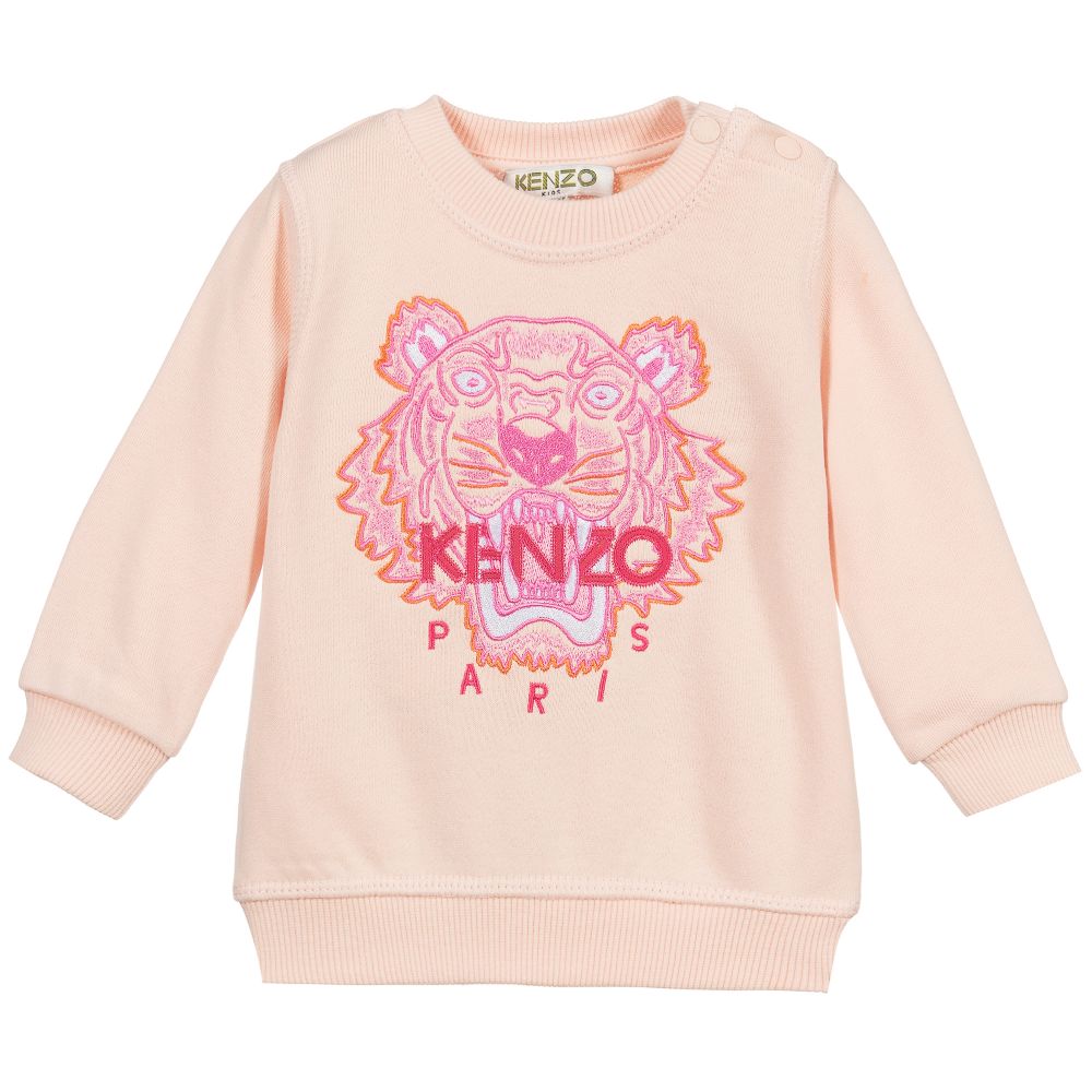 Baby Girls Pink Logo Print Sweatshirt