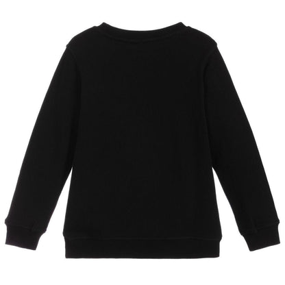 Boys Black Cotton Sweatshirt