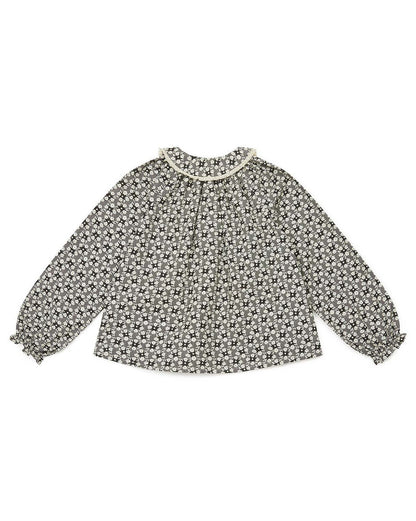 Girls Noir Cotton Blouse