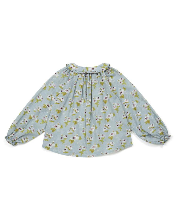 Girls Peinte Fleur Cotton Blouse