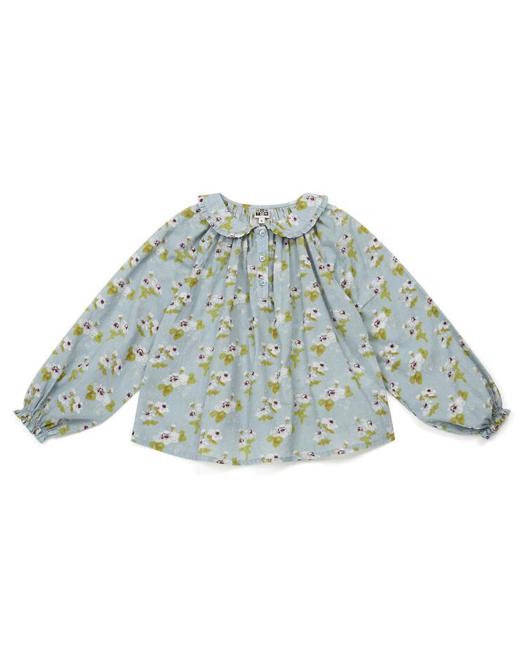 Girls Peinte Fleur Cotton Blouse