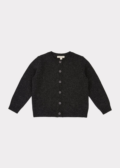 Boys & Girls Charcoal Wool Cardigan
