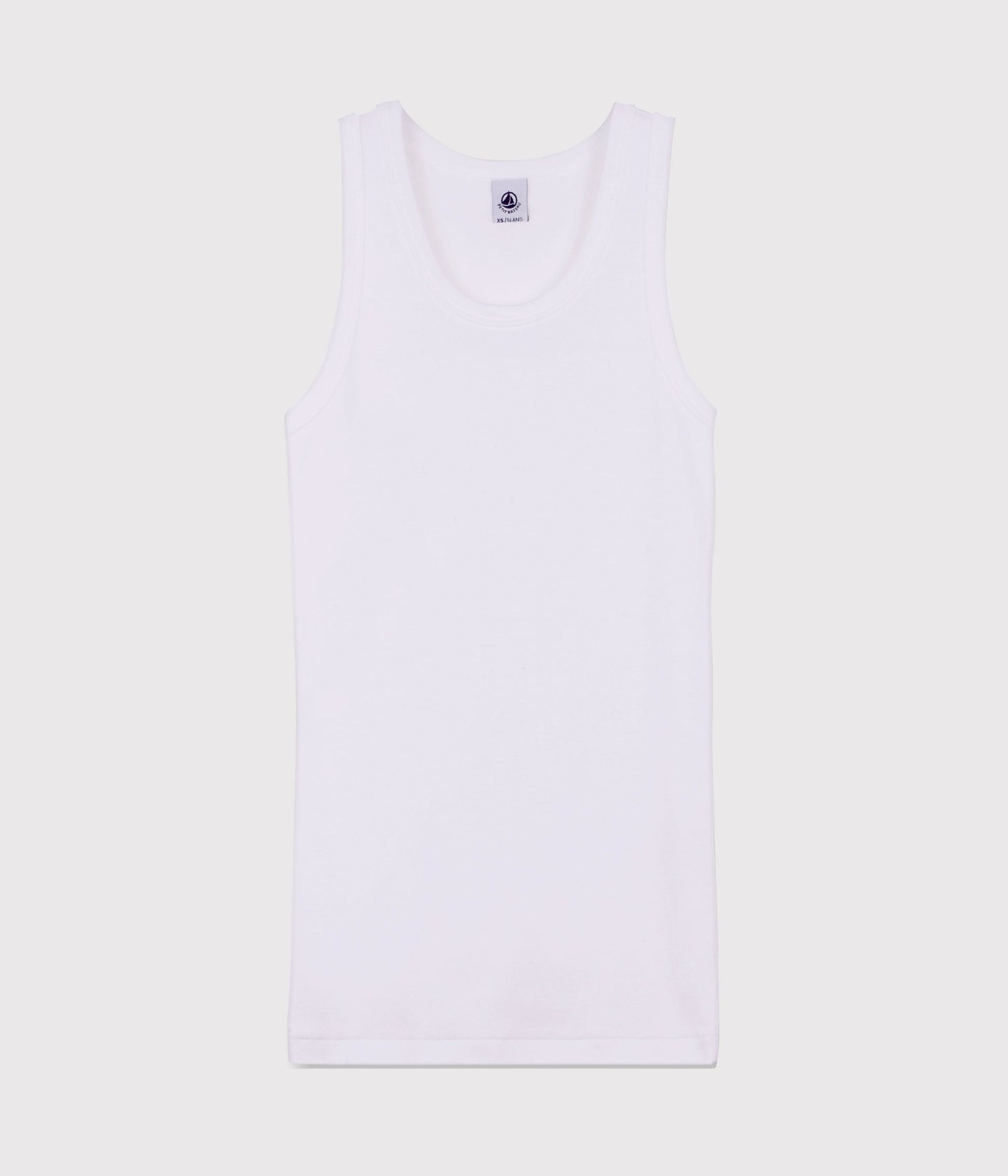 女童白色棉背心