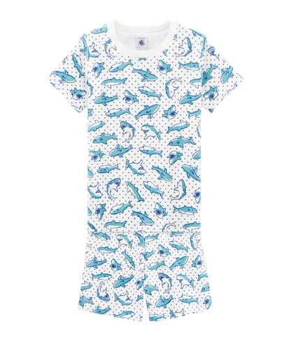 Boys White Dolphin Nightwear Set