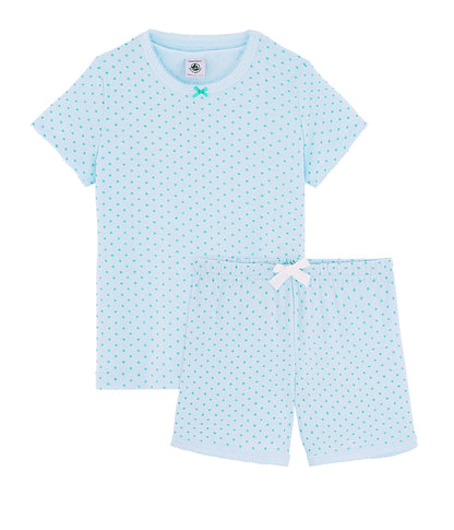 Girls Blue Cotton Nightwear Set