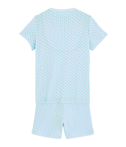Girls Blue Cotton Nightwear Set
