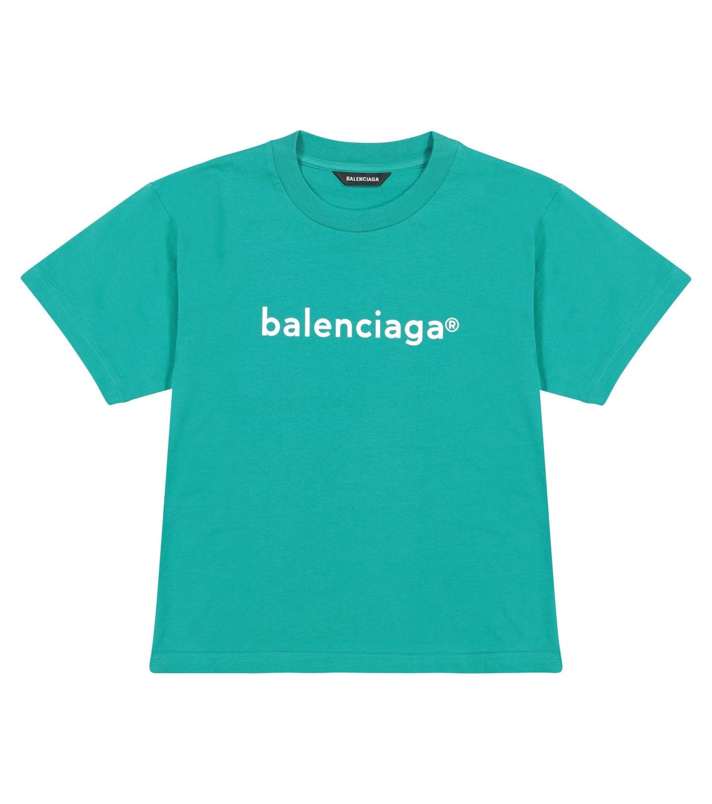 Boys & Girls Green Logo Cotton T-Shirt