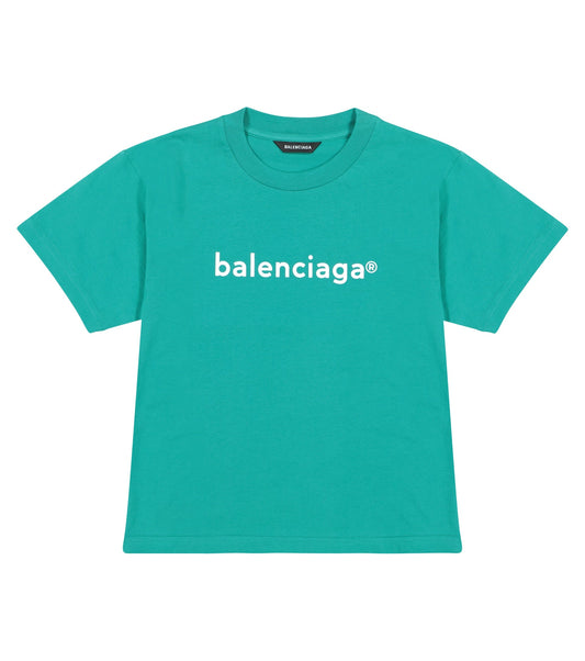 Boys & Girls Green Logo Cotton T-Shirt