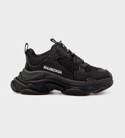Boys & Girls Black Logo Shoes
